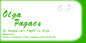 olga pagacs business card